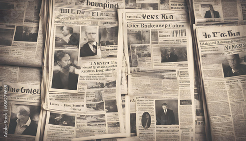 Newspaper, journalist, backgrounds.