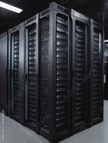 rack servers in a server room