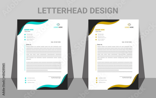 Free vector corporate letterhead template, 
Modern business, corporate and creative letterhead template, 
