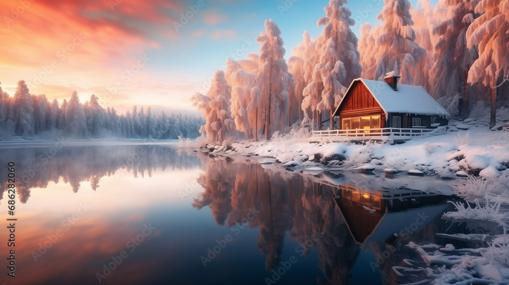 Fototapeta premium Beautiful Winter in Sweden