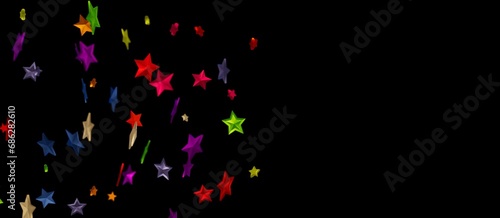 Stars - stars background  sparkle lights confetti falling. magic shining Flying christmas stars on night