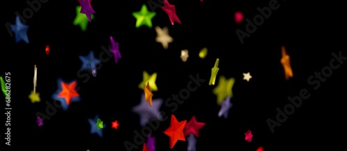 XMAS Stars - stars. Confetti celebration, Falling golden abstract decoration for party, birthday celebrate, - colourful