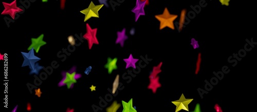 XMAS Stars - stars. Confetti celebration  Falling golden abstract decoration for party  birthday celebrate 