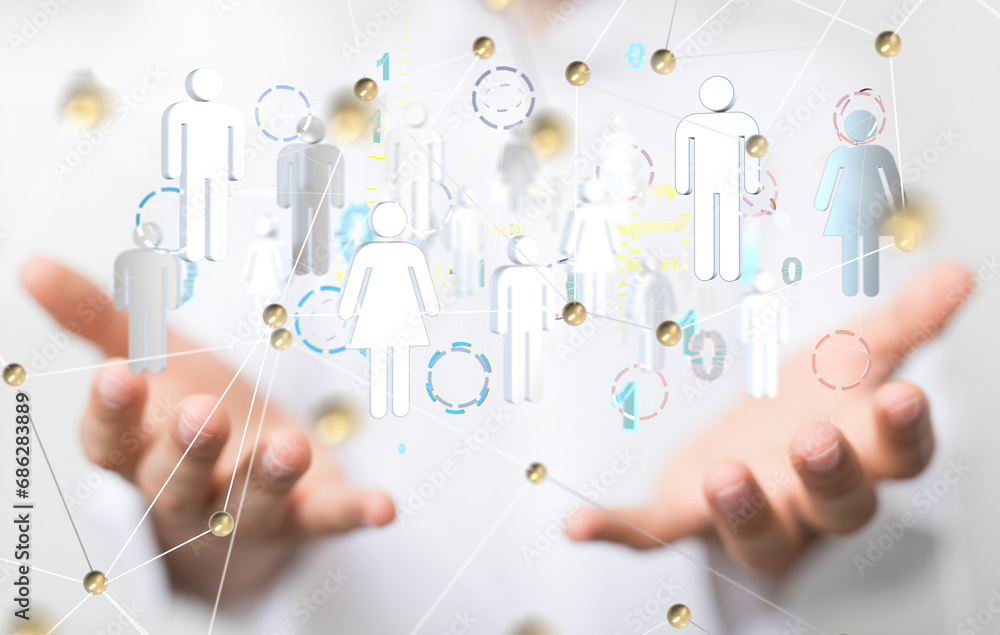 Global network. Blockchain. 3D illustration. Neural networks and artificial intelligence. Abstract Global network. Blockchain. 3D illustration. Neural networks and artificial intelligence. Abstract