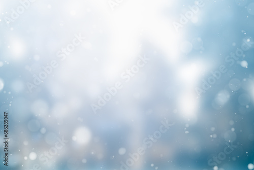 defocus blurred forest background with falling snow and bokeh © Ирина Гутыряк