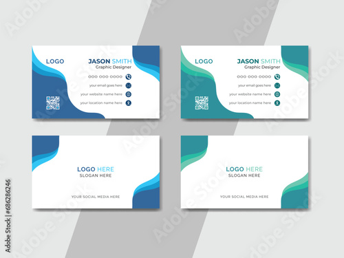 Creative visiting card design for business, business card design template 