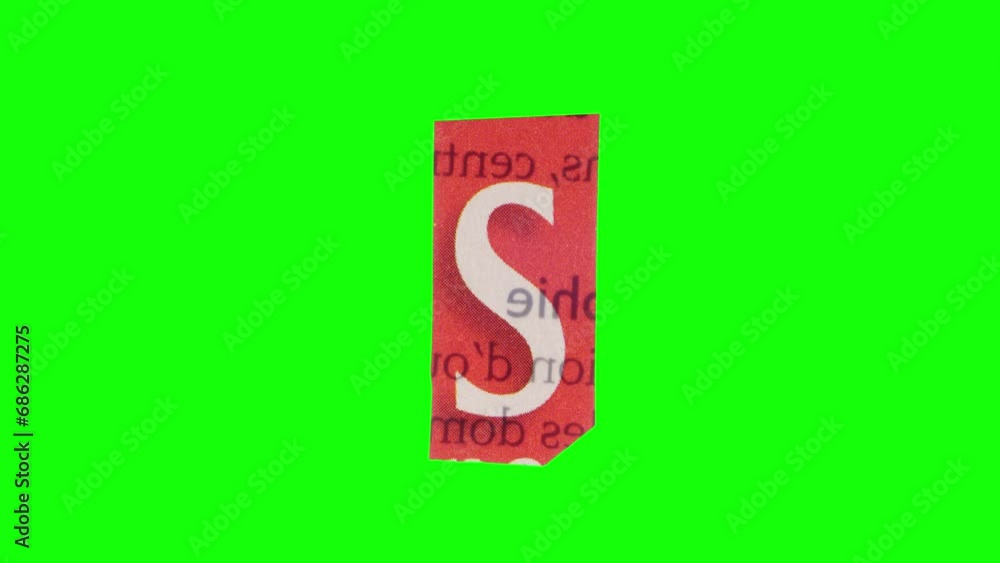 Uppercase S Letter in Paper Cut Letter. Ransom Letter style. Magazine Cut Outs. Dynamic Scrolling loop. Uppercase S Letter in Paper Cut Letter. Ransom Letter style. Magazine Cut Outs. Dynamic Scrolling loop.