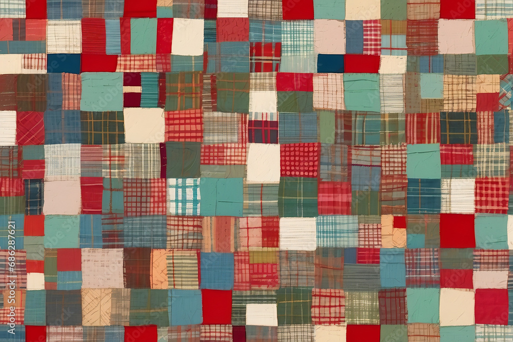 Colorful Fabric Patterns Unite Seamlessly, Crafting a Stylish and Eye-Catching Background Palette Colorful Fabric Patterns Unite Seamlessly, Crafting a Stylish and Eye-Catching Background Palette