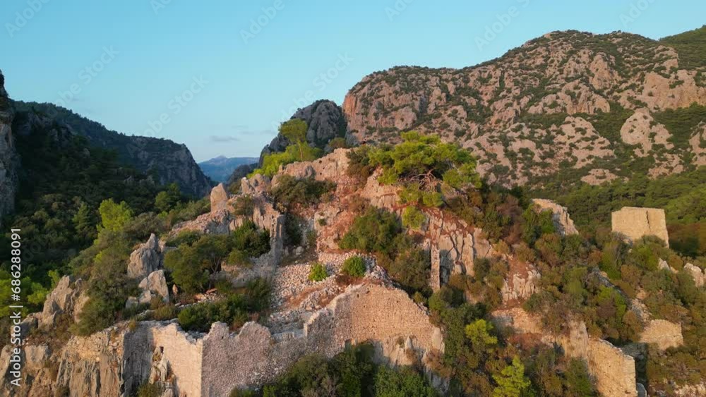 Olympos was a city in ancient Lycia. It was situated in a river valley near the coast. Its ruins are located south of the modern town Çıralı in the Kumluca district of Antalya Province. Olympos was a city in ancient Lycia. It was situated in a river valley near the coast. Its ruins are located south of the modern town Çıralı in the Kumluca district of Antalya Province.