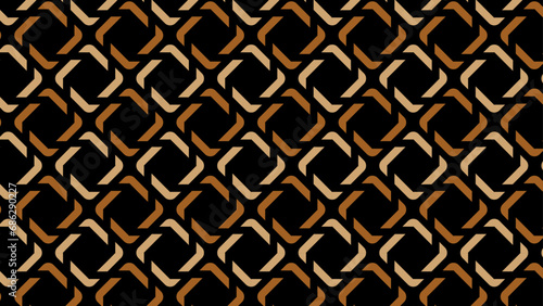 Seamless abstract geometric pattern for fabric, banners, surface design, packaging, background. Luxury gold and black design. Vector illustration