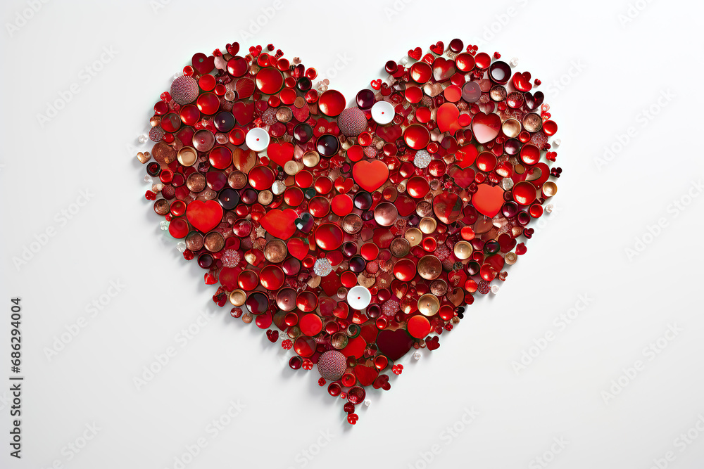 Big heart shape small hearts inside. Valentine`s day. Big heart shape small hearts inside. Valentine`s day.