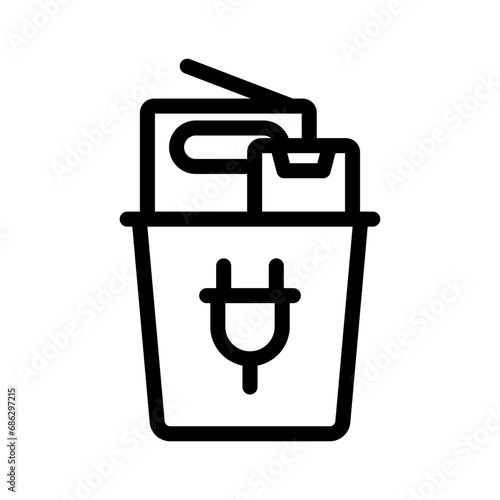 ewaste line icon illustration vector graphic. Simple element illustration vector graphic, suitable for app, websites, and presentations isolated on white background
