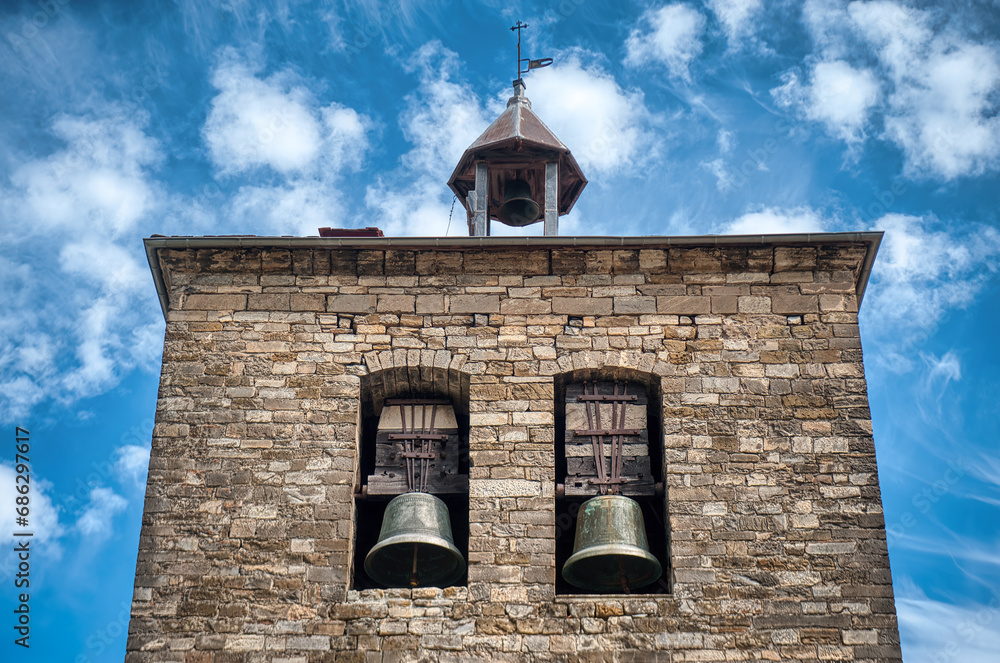 Fototapeta premium Church of San Martín in Urzainqui, Navarra, Spain.