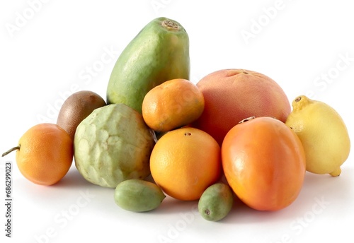 Fototapeta Naklejka Na Ścianę i Meble -  various colorful tropical fruits as tasty vegetarian food