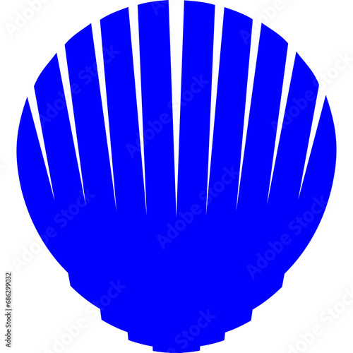 Transparent PNG file of a circle cut into segments and moved to form an object resembling a shell