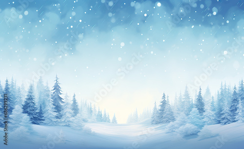 winter landspace. blue sky. © Koray
