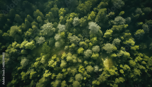 Forest in summer from drone height , Environmental eco safe Conservation © terra.incognita