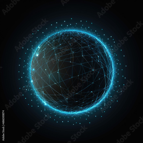 planet in black background