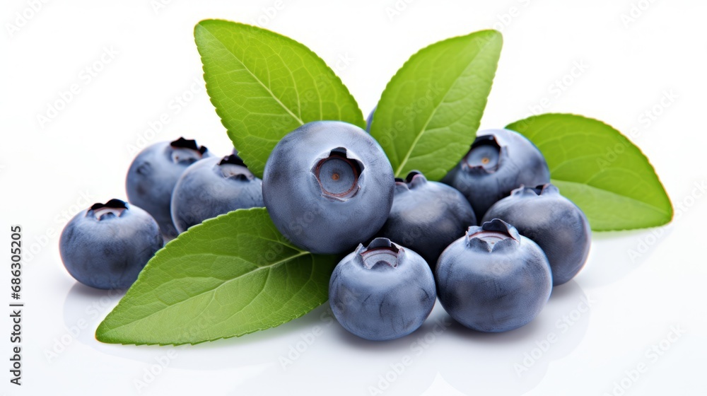 Ripe blueberries on a white background. Ripe blueberries on a white background.