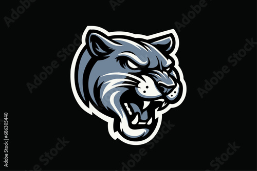 Sleek Vector Puma Mascot Logo - Ideal for Sports Teams, Dynamic Athletic Branding & School Identity