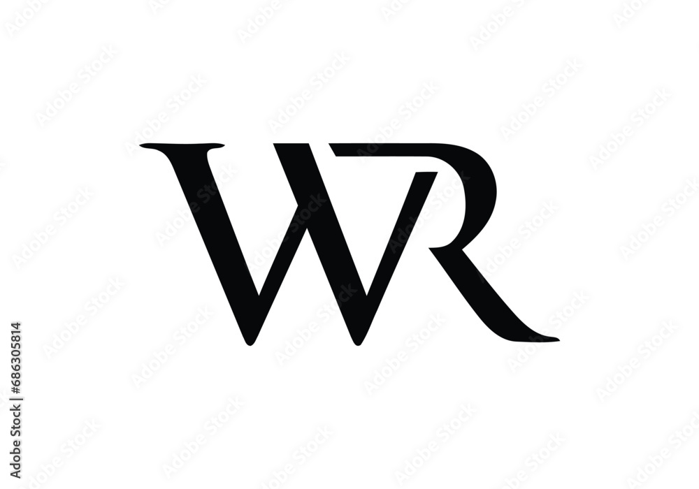 Initial monogram letter WR logo Design vector Template. WR Letter Logo Design.
Initial monogram letter WR logo Design vector Template. WR Letter Logo Design.