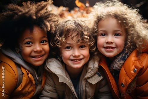 Childhood Bonds Realistic Image of Little Friends Celebrating the Beauty of Friendship Generative AI