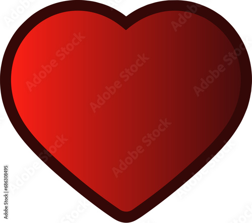 red gradient heart icon 
