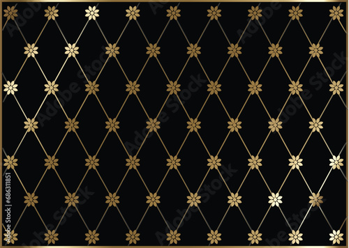 seamless pattern with golden stars