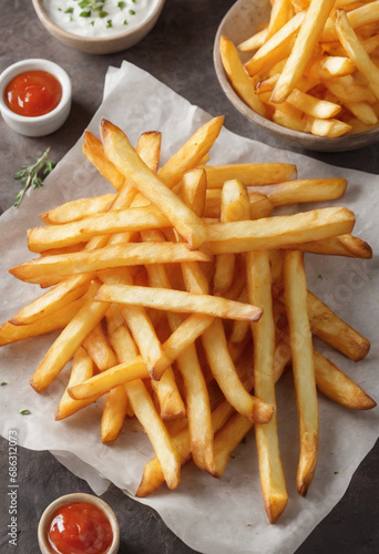 french fries on a plate