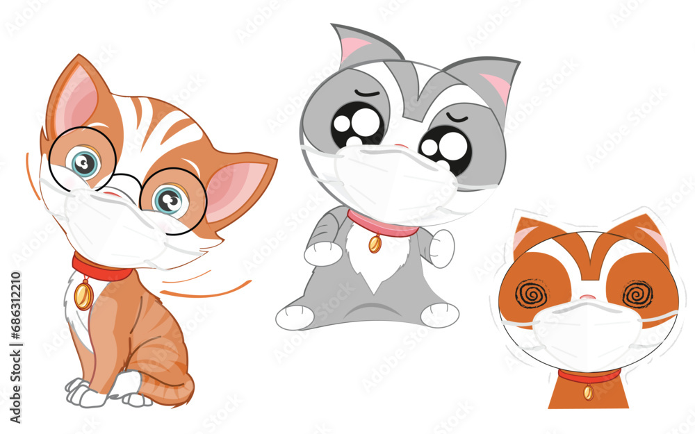 set of cats set of cats