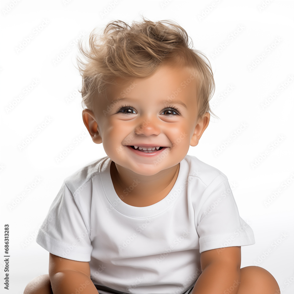 portrait of a smiling little child isolated on a white background portrait of a smiling little child isolated on a white background