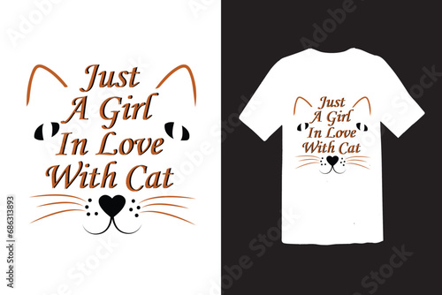 Free vector get well soon concept
just a girl in love with cat t shirt design