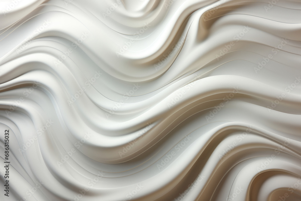 Abstract three-dimensional white background in the form of waves Abstract three-dimensional white background in the form of waves