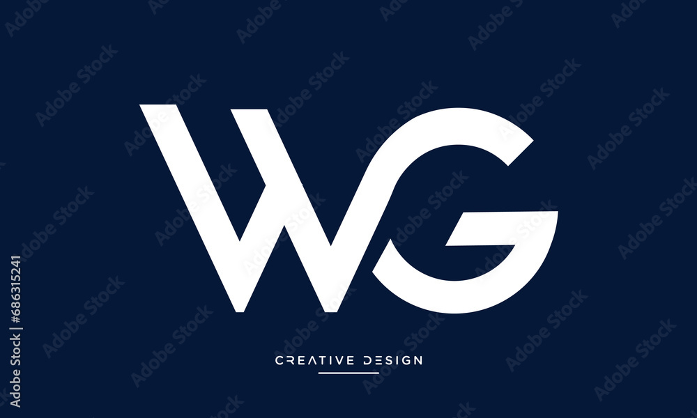 WG or GW Alphabet letters logo icon WG or GW Alphabet letters logo icon
