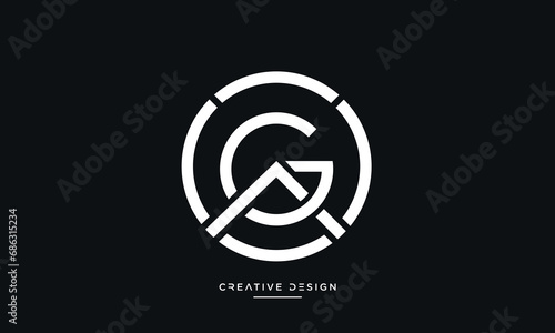 WG or GW Alphabet letters logo icon