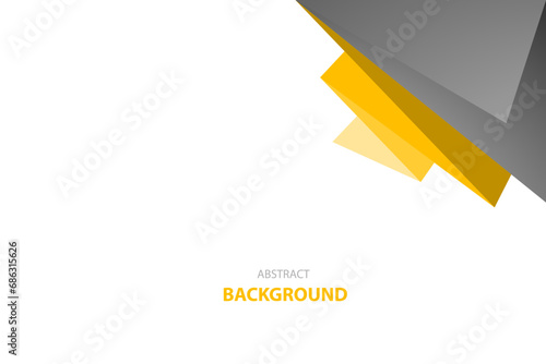 Gray and yellow shape modern background with white space for text and message. template design
