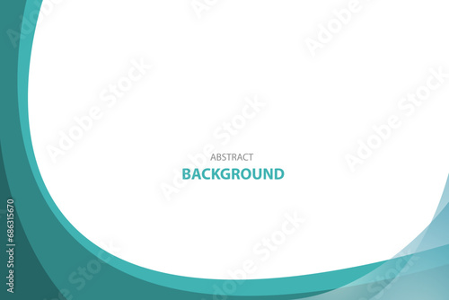 Blue curve modern background with white space for text and message. template design	