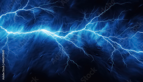 lightning strike on a black background  in the style of azure  electric fantasy