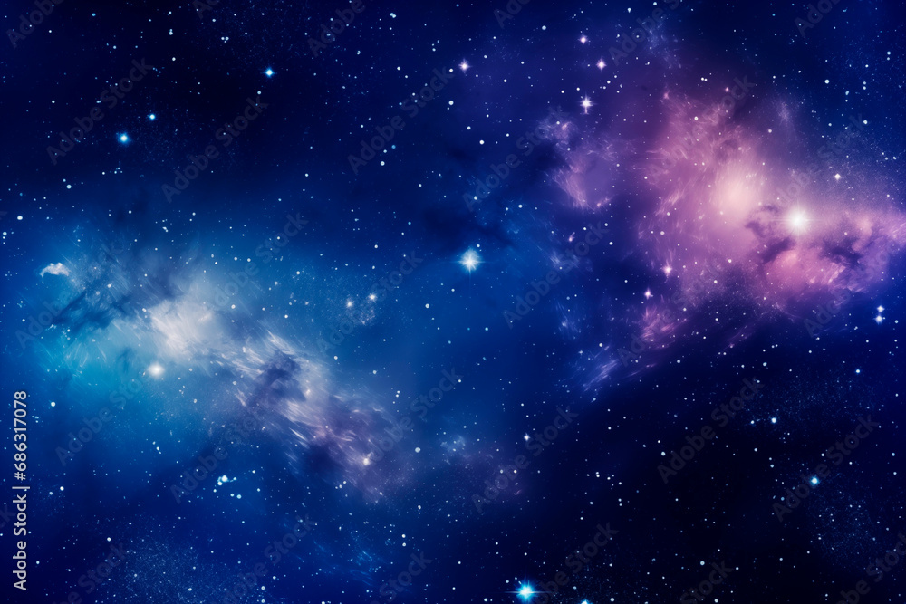 Celestial nebula shining brightly in the vast expanse of stellar space.