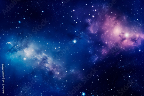 Celestial nebula shining brightly in the vast expanse of stellar space.