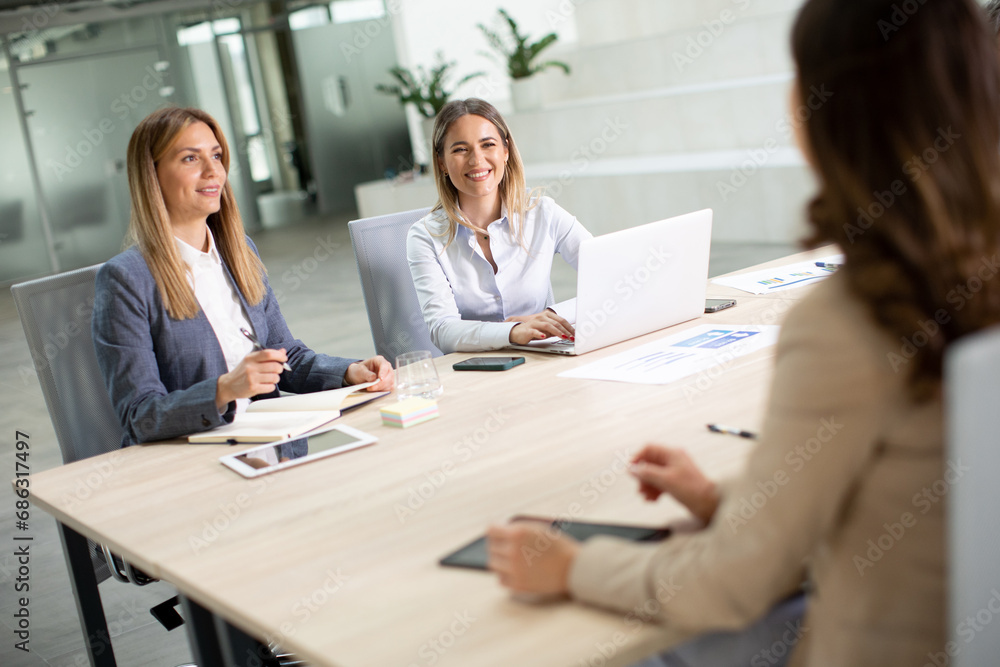 Fototapeta premium Young startup team working in the office