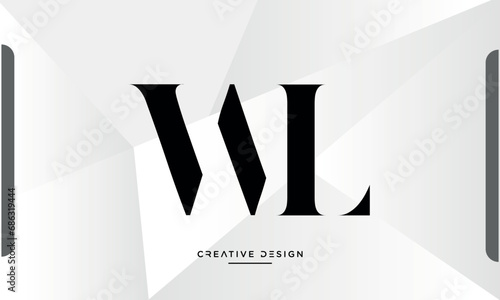 Alphabet letters WL or LW logo monogram photo