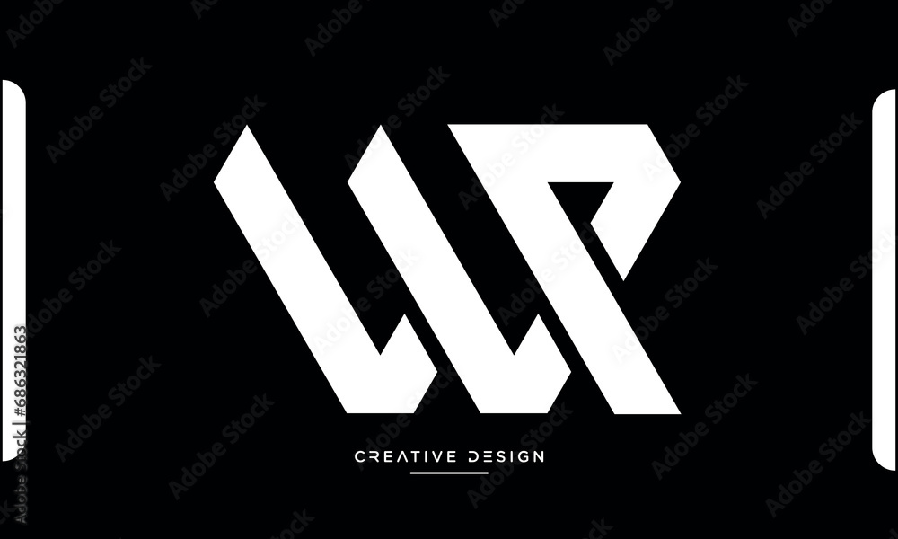 Alphabet letters icon logo WP or PW Alphabet letters icon logo WP or PW