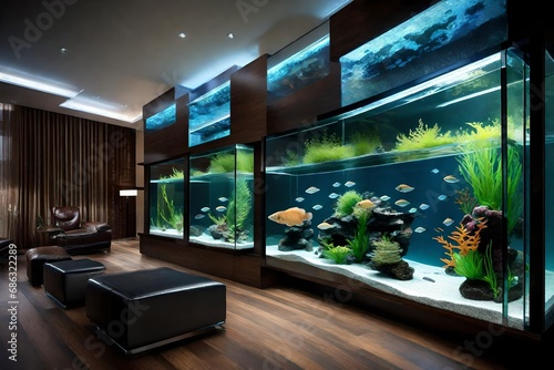 Glamorous and out class wall aquarium 