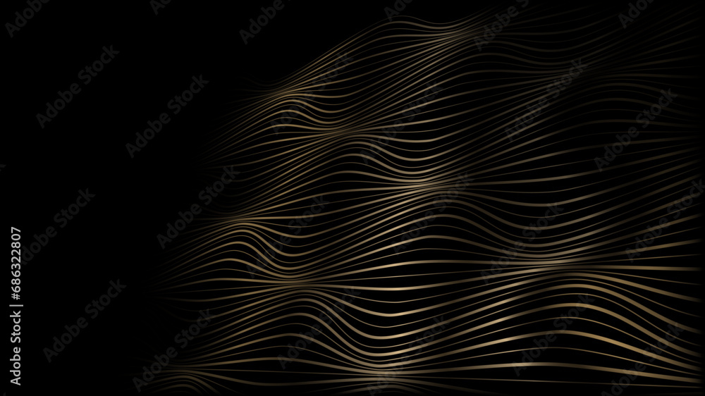 Luxury background, curved shapes, lines, lights and shadows.