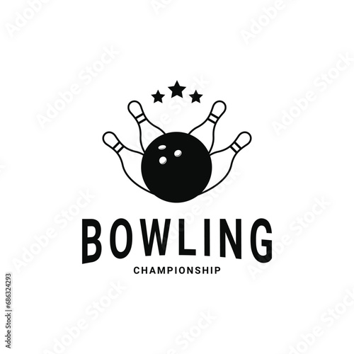 Bowling sport concept logo design ideas