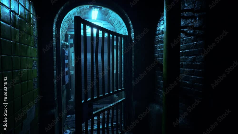 whire door and neon lights at night whire door and neon lights at night