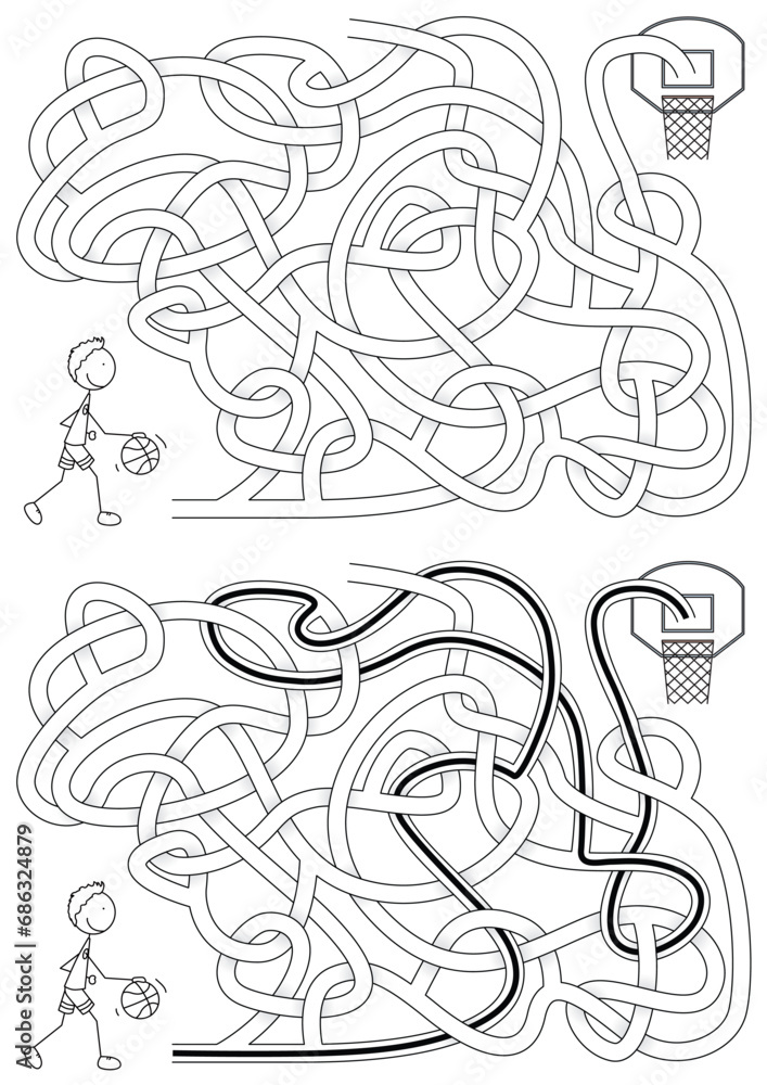 Obraz premium Basketball maze