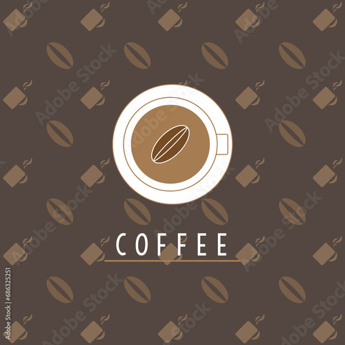 Taza de caf   Logotipo parte superior 