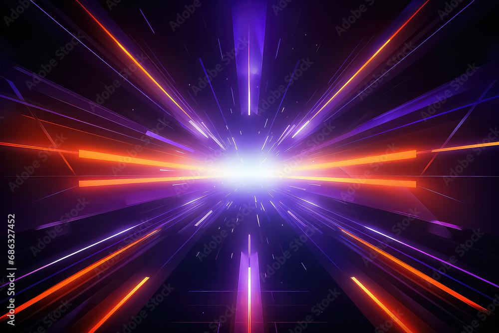 abstract neon light background with empty space scene and virtual reality